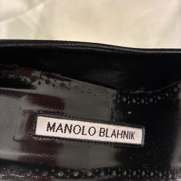 Manolo Blahnik Black Satin & Lace 100mm Pumps Size 36 Made In Italy Worn Twice❗️ - Picture 8 of 12